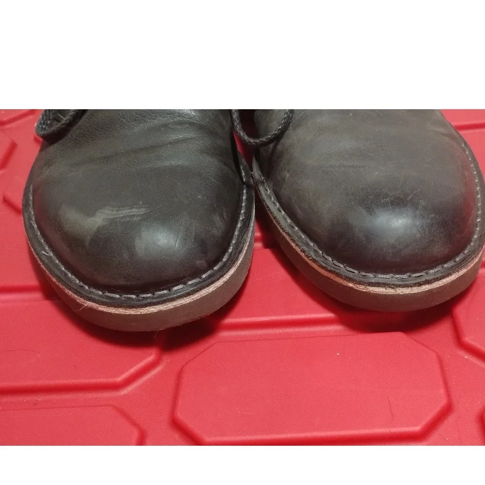 Clarks Mens Desert Boots Dark Brown Leather Chukka Ankle Lace Up Size 10.5 M